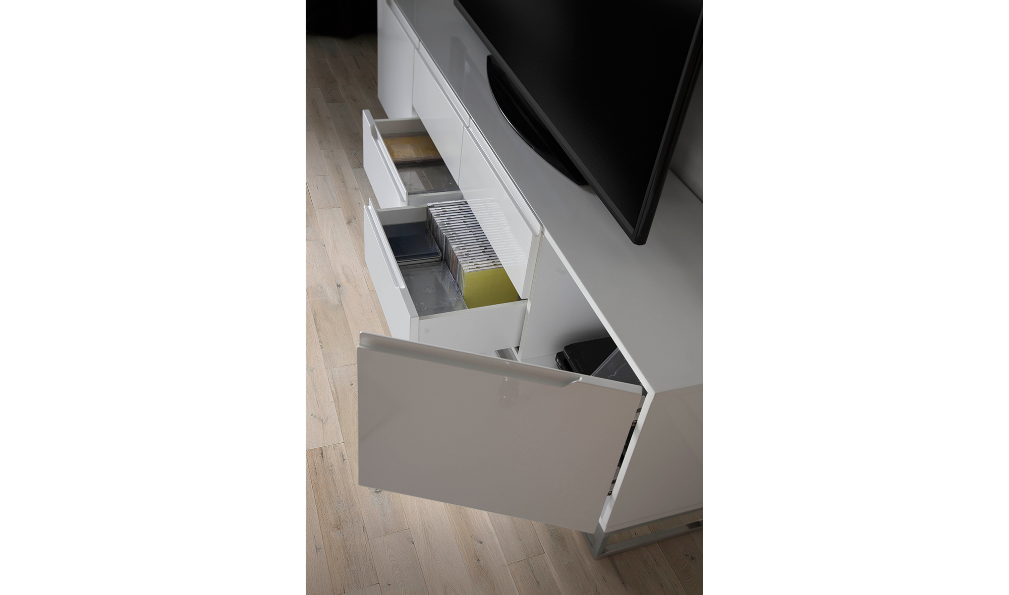 Mueble tv moderno Lacado y acero Matteo