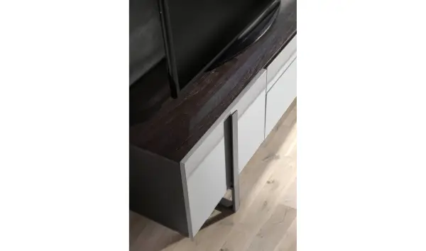 Mueble TV moderno roble y laca Enrico