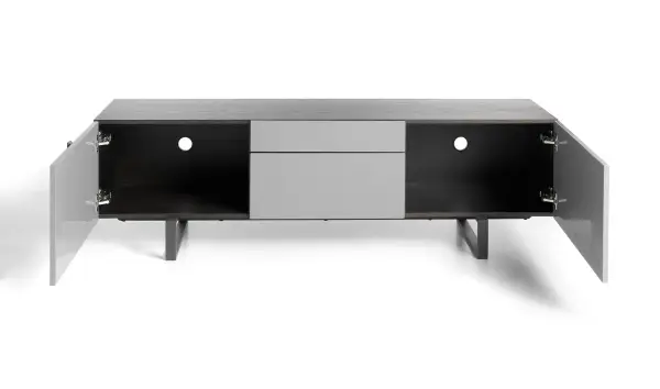 Mueble TV moderno roble y laca Enrico