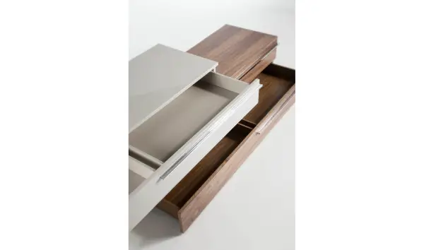 Mueble TV moderno Nogal y laca Lomor