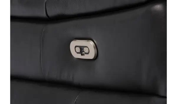 Sofá con chaise longue moderno piel y acero Tremezzina