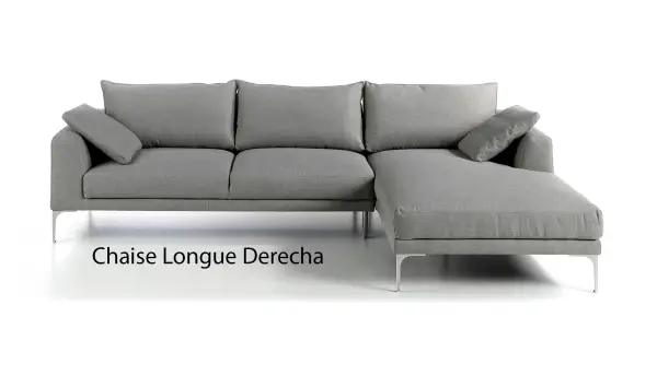 Sofá con chaise longue moderno tapizado y Compiano