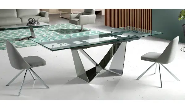 Silla moderna tapizada y acero Argualas