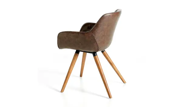 Sillón moderno tapizado y nogal Riardo