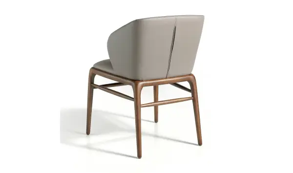 Silla moderna tapizada y nogal Cosoleto