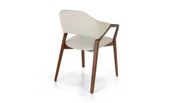Sillón moderno tapizado y nogal Scilla