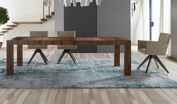 Sillón moderno tapizado y madera Bionaz