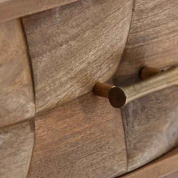 Cómoda 6 cajones de madera natural