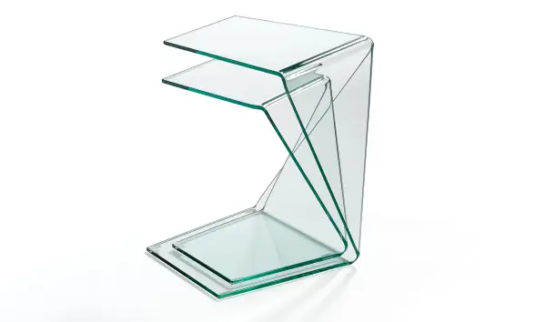 Mesa auxilar moderna transparente Barman