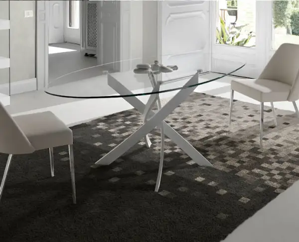 Mesa de comedor cristal Ángel Cerdá Xenon