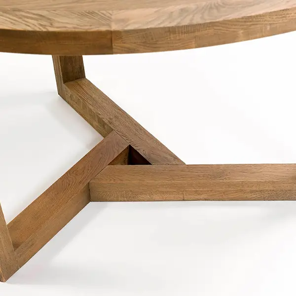 Mesa de comedor redonda moderna roble Elma