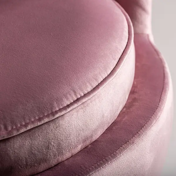 Butaca de diseño rosa Vantine