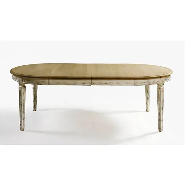 Mesa de comedor redonda extensible provenzal roble Gambetta