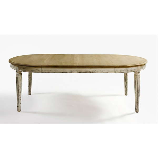 Mesa de comedor redonda extensible provenzal roble Gambetta
