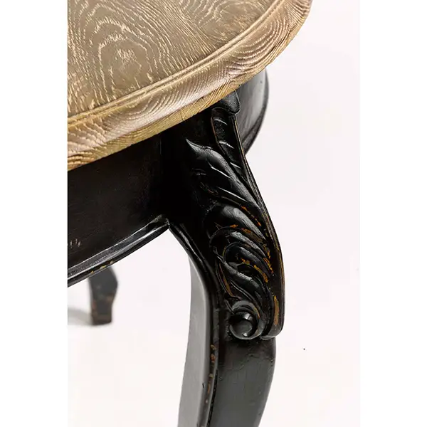 Mesa de comedor redonda extensible Vintage roble Ally Negra