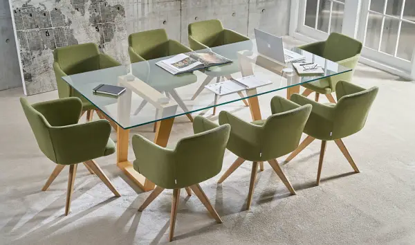 Mesa de comedor moderna cristal Benedicta