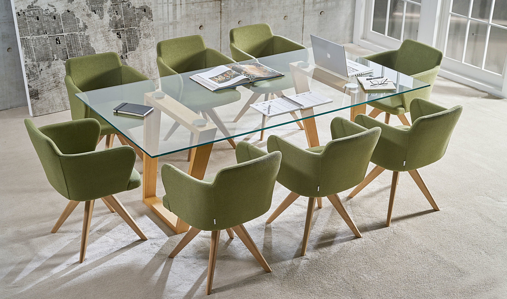 Mesa de comedor moderna cristal Benedicta