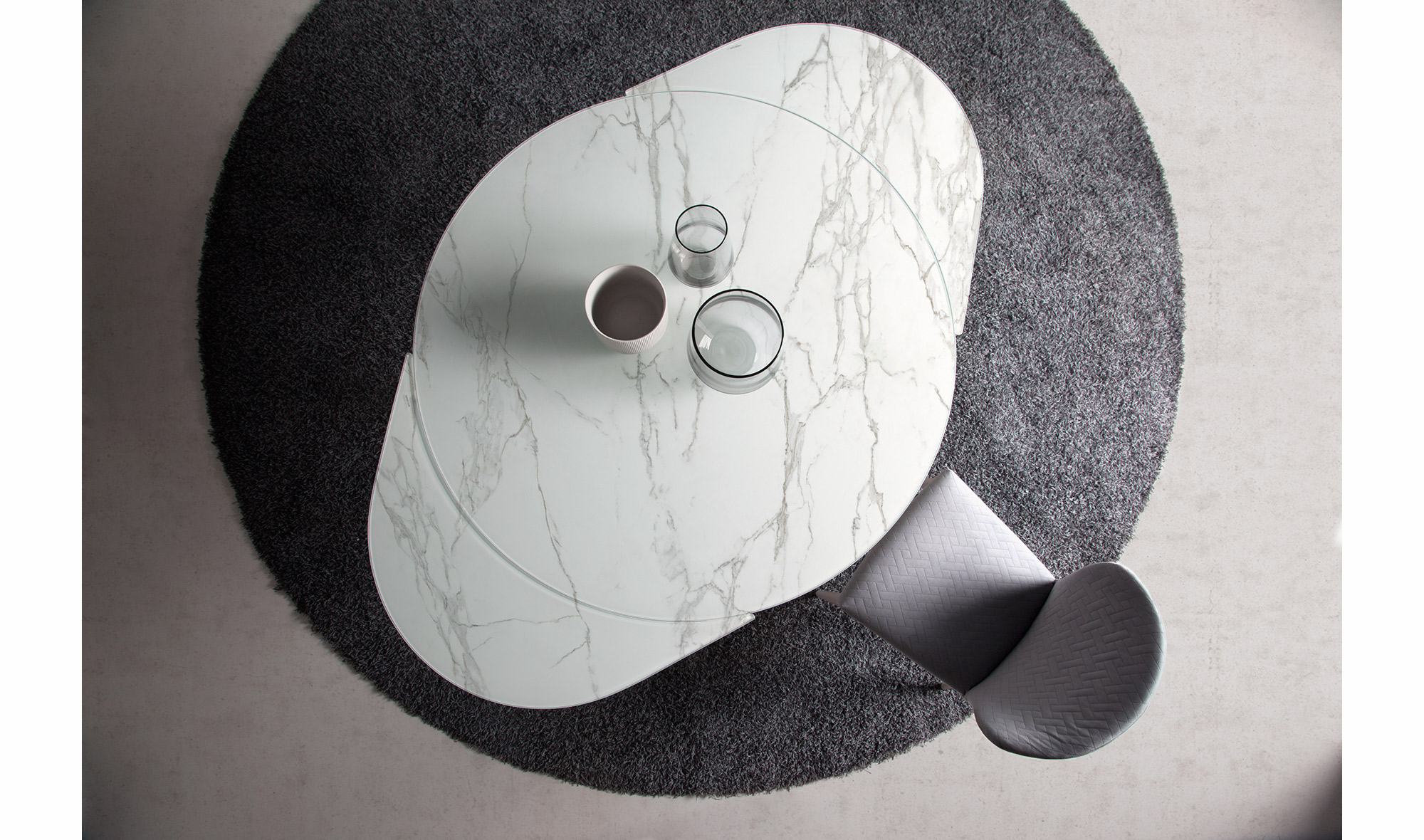 Mesa de comedor redonda extensible Alice