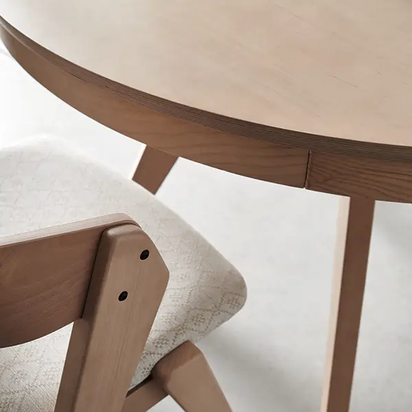 Mesa de comedor redonda extensible nórdica Poter