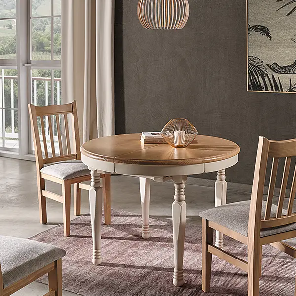 Mesa de comedor redonda extensible Feris