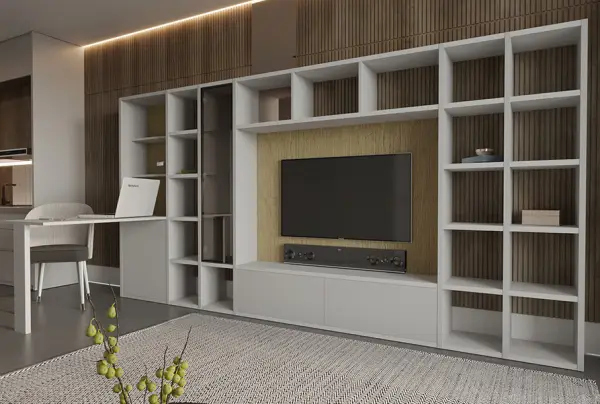 Librería modular convertible en escritorio Rentir