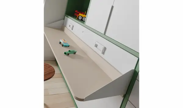 Cama abatible convertible en mesa de escritorio Jaris