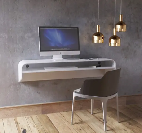 Consola convertible en mesa de escritorio Hermi