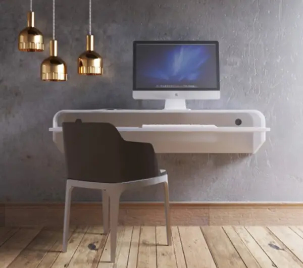 Consola convertible en mesa de escritorio Hermi