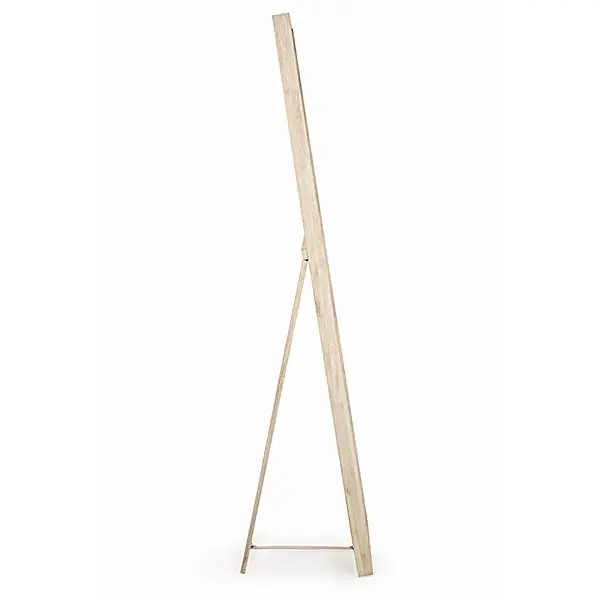 Espejo de vestidor recto de madera blanqueada