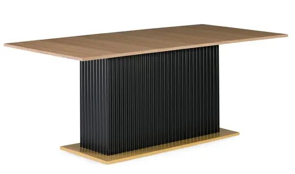 Mesa de comedor 180 roble y negro