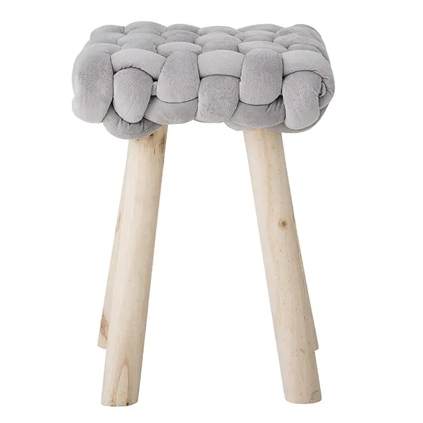 Taburete pino Nathan gris Knitty
