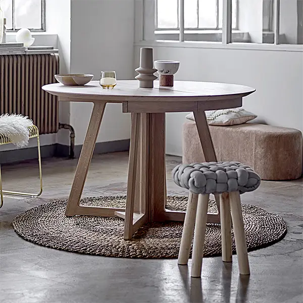 Taburete pino Nathan gris Knitty