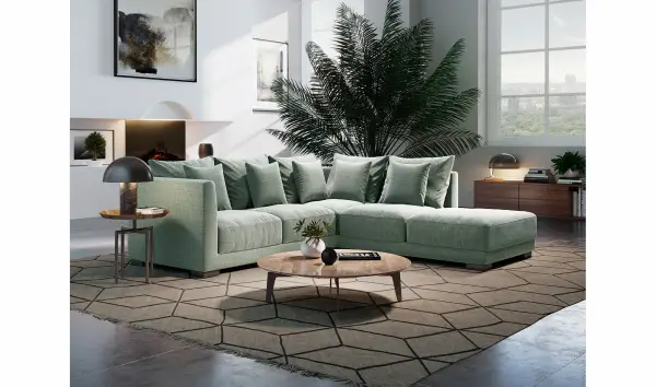 Sofá con chaise longue de diseño Tintoretto