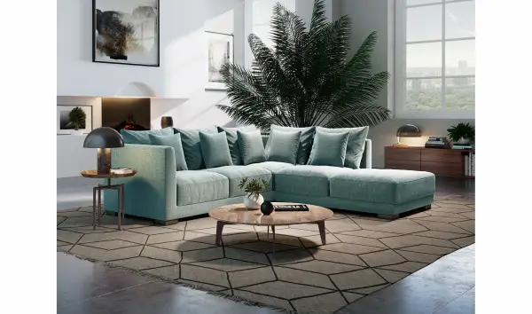 Sofá con chaise longue de diseño Tintoretto