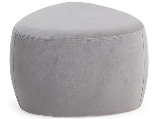 Puff terciopelo gris claro Tones