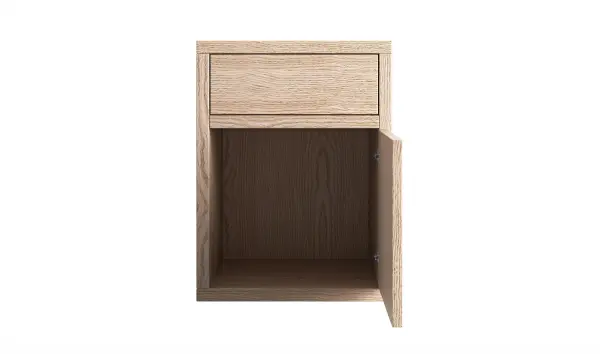 Mesita de noche roble 1 puerta nórdica Osaka