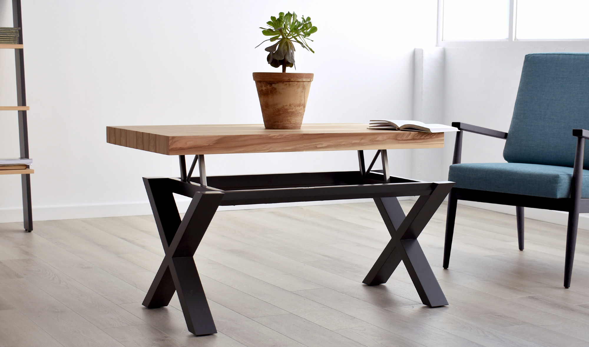 Mesa de centro elevable nórdica Copenhague