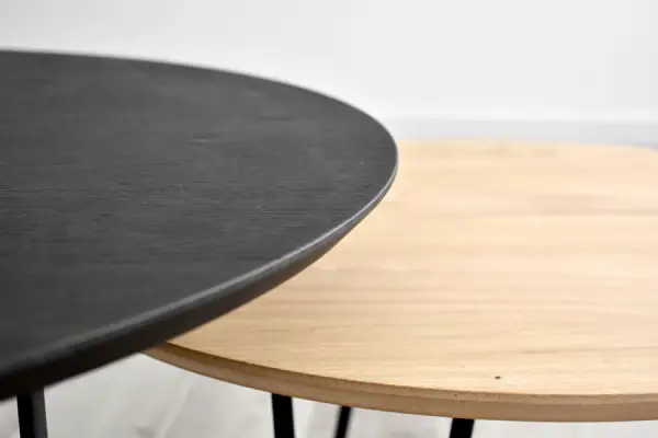 Mesa de centro nordica patas metalicas Luna