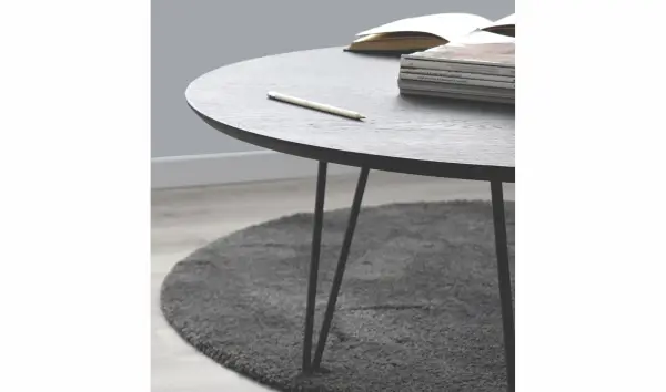 Mesa de centro nordica patas metalicas Luna