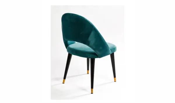 Silla terciopelo azul Felos