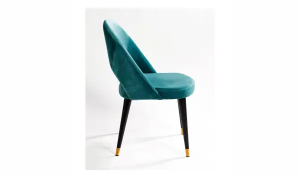 Silla terciopelo azul Felos