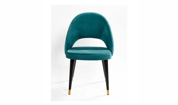 Silla terciopelo azul Felos