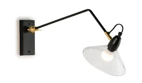 Aplique de pared negro y dorado Cary Aplique de pared negro y dorado Cary