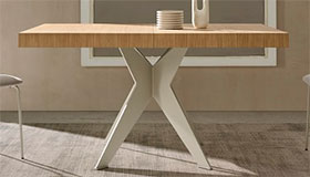 Mesa de comedor extensible roble y metal Condor