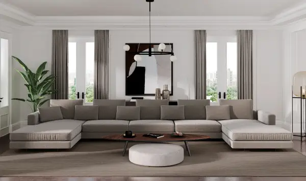 Sofá doble chaise longue de diseño Newport