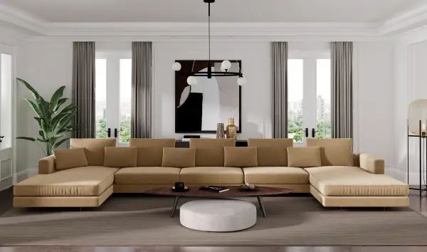 Sofá doble chaise longue de diseño Newport