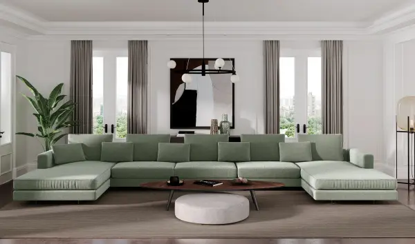 Sofá doble chaise longue de diseño Newport