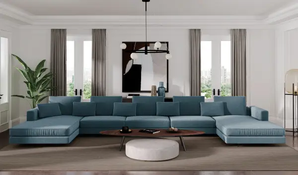 Sofá doble chaise longue de diseño Newport