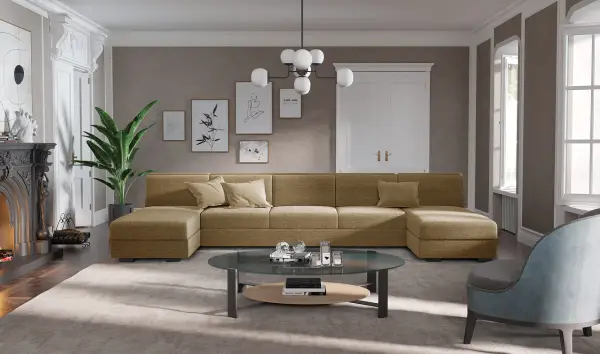Sofá doble chaise longue de diseño Manhattan