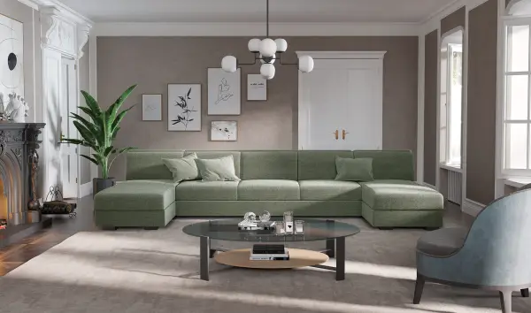 Sofá doble chaise longue de diseño Manhattan